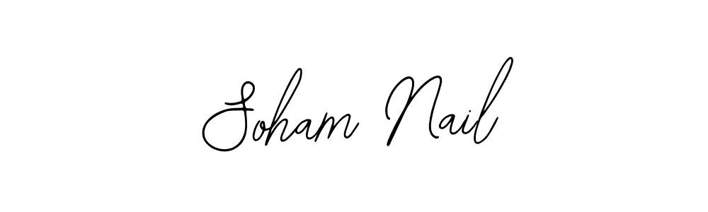 How to make Soham Nail name signature. Use Bearetta-2O07w style for creating short signs online. This is the latest handwritten sign. Soham Nail signature style 12 images and pictures png