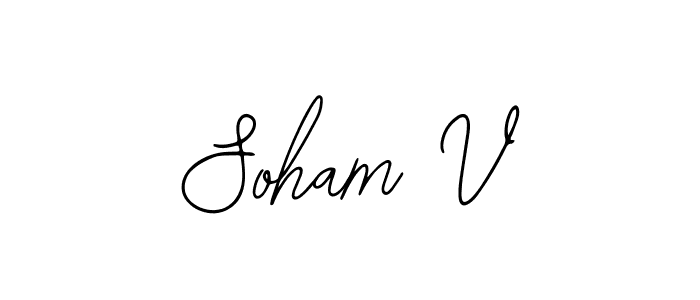 Make a beautiful signature design for name Soham V. With this signature (Bearetta-2O07w) style, you can create a handwritten signature for free. Soham V signature style 12 images and pictures png
