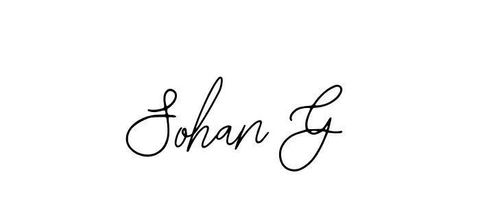 Use a signature maker to create a handwritten signature online. With this signature software, you can design (Bearetta-2O07w) your own signature for name Sohan G. Sohan G signature style 12 images and pictures png