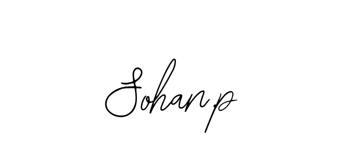 How to make Sohan.p name signature. Use Bearetta-2O07w style for creating short signs online. This is the latest handwritten sign. Sohan.p signature style 12 images and pictures png