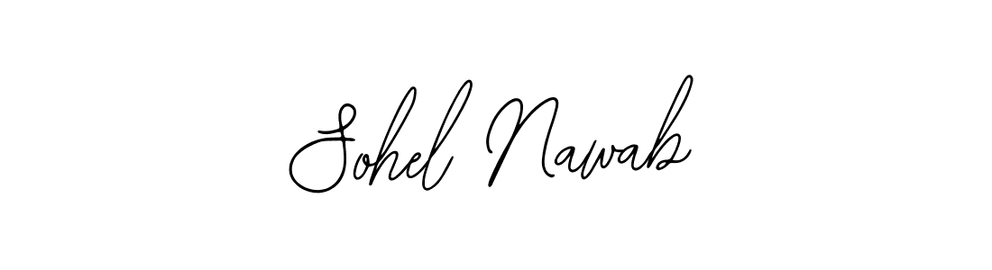 How to make Sohel Nawab name signature. Use Bearetta-2O07w style for creating short signs online. This is the latest handwritten sign. Sohel Nawab signature style 12 images and pictures png
