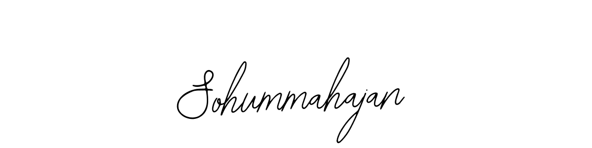 How to make Sohummahajan name signature. Use Bearetta-2O07w style for creating short signs online. This is the latest handwritten sign. Sohummahajan signature style 12 images and pictures png