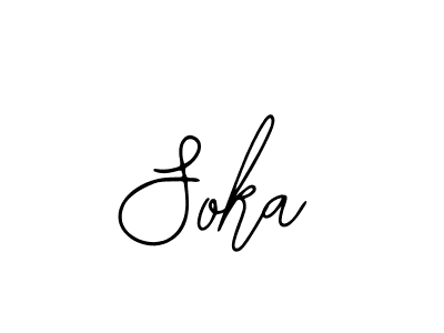 How to make Soka name signature. Use Bearetta-2O07w style for creating short signs online. This is the latest handwritten sign. Soka signature style 12 images and pictures png