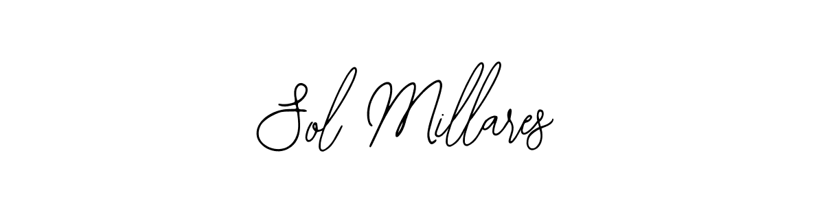 Use a signature maker to create a handwritten signature online. With this signature software, you can design (Bearetta-2O07w) your own signature for name Sol Millares. Sol Millares signature style 12 images and pictures png