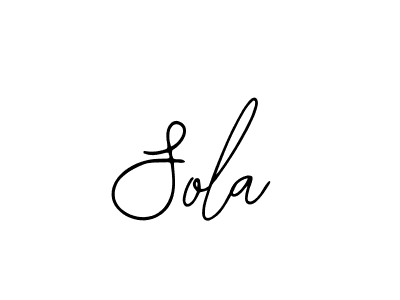 How to make Sola name signature. Use Bearetta-2O07w style for creating short signs online. This is the latest handwritten sign. Sola signature style 12 images and pictures png