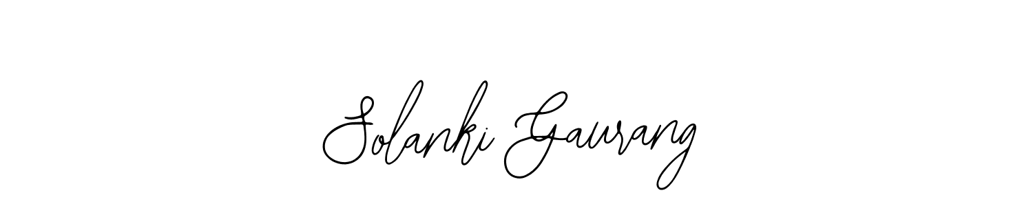 You should practise on your own different ways (Bearetta-2O07w) to write your name (Solanki Gaurang) in signature. don't let someone else do it for you. Solanki Gaurang signature style 12 images and pictures png