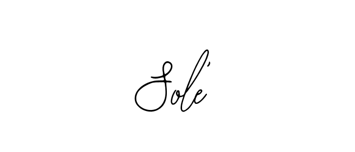 Use a signature maker to create a handwritten signature online. With this signature software, you can design (Bearetta-2O07w) your own signature for name Sole’. Sole’ signature style 12 images and pictures png