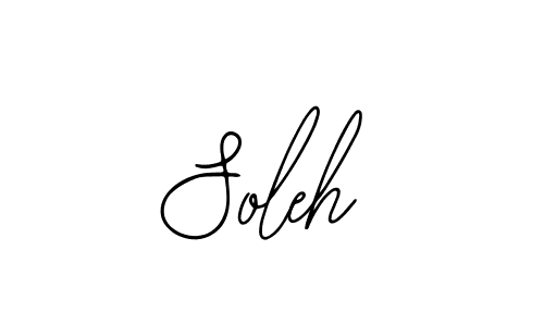 You should practise on your own different ways (Bearetta-2O07w) to write your name (Soleh) in signature. don't let someone else do it for you. Soleh signature style 12 images and pictures png