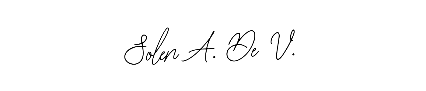 See photos of Solen A. De V. official signature by Spectra . Check more albums & portfolios. Read reviews & check more about Bearetta-2O07w font. Solen A. De V. signature style 12 images and pictures png