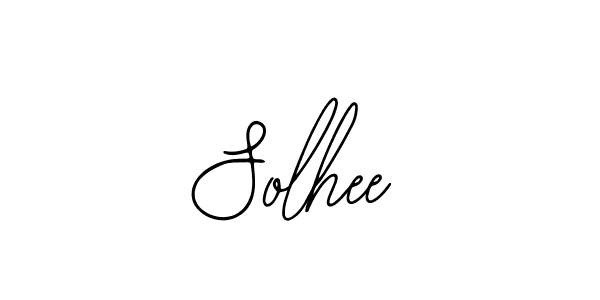 How to make Solhee name signature. Use Bearetta-2O07w style for creating short signs online. This is the latest handwritten sign. Solhee signature style 12 images and pictures png