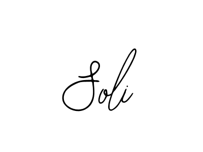 You should practise on your own different ways (Bearetta-2O07w) to write your name (Soli) in signature. don't let someone else do it for you. Soli signature style 12 images and pictures png