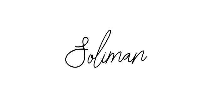 How to make Soliman signature? Bearetta-2O07w is a professional autograph style. Create handwritten signature for Soliman name. Soliman signature style 12 images and pictures png