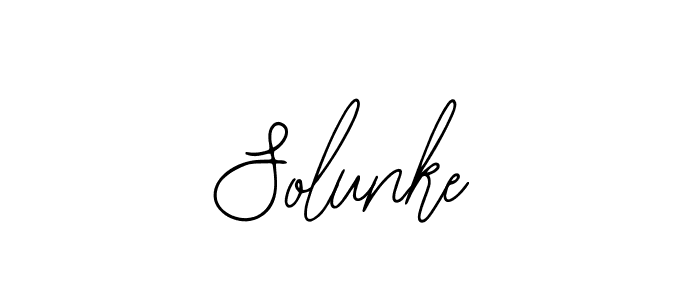 You should practise on your own different ways (Bearetta-2O07w) to write your name (Solunke) in signature. don't let someone else do it for you. Solunke signature style 12 images and pictures png