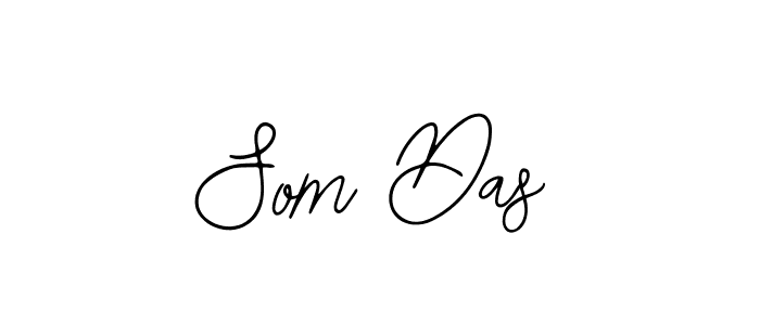 How to make Som Das name signature. Use Bearetta-2O07w style for creating short signs online. This is the latest handwritten sign. Som Das signature style 12 images and pictures png