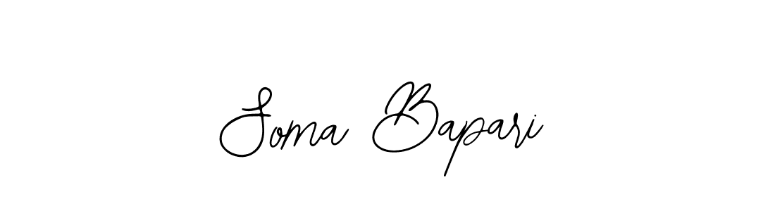 Make a beautiful signature design for name Soma Bapari. With this signature (Bearetta-2O07w) style, you can create a handwritten signature for free. Soma Bapari signature style 12 images and pictures png