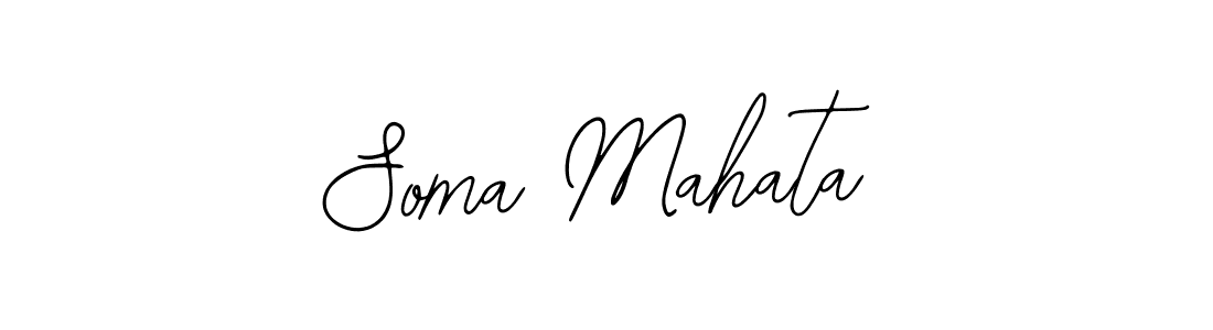 You should practise on your own different ways (Bearetta-2O07w) to write your name (Soma Mahata) in signature. don't let someone else do it for you. Soma Mahata signature style 12 images and pictures png