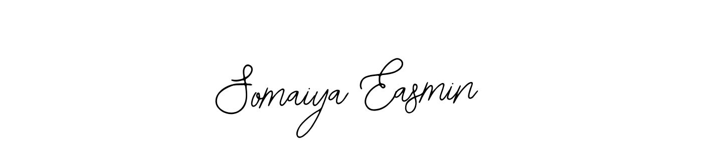 The best way (Bearetta-2O07w) to make a short signature is to pick only two or three words in your name. The name Somaiya Easmin include a total of six letters. For converting this name. Somaiya Easmin signature style 12 images and pictures png