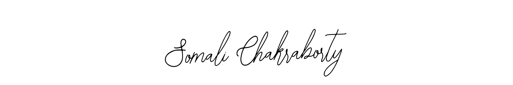 How to make Somali Chakraborty name signature. Use Bearetta-2O07w style for creating short signs online. This is the latest handwritten sign. Somali Chakraborty signature style 12 images and pictures png