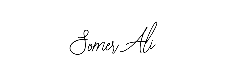 You should practise on your own different ways (Bearetta-2O07w) to write your name (Somer Ali) in signature. don't let someone else do it for you. Somer Ali signature style 12 images and pictures png