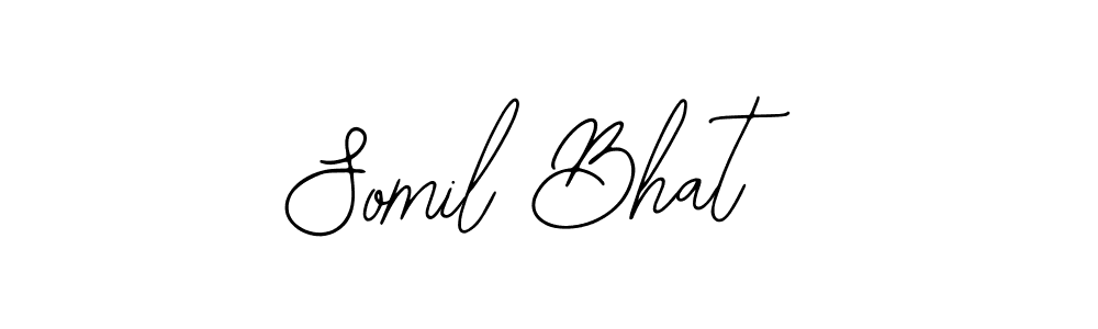 You should practise on your own different ways (Bearetta-2O07w) to write your name (Somil Bhat) in signature. don't let someone else do it for you. Somil Bhat signature style 12 images and pictures png
