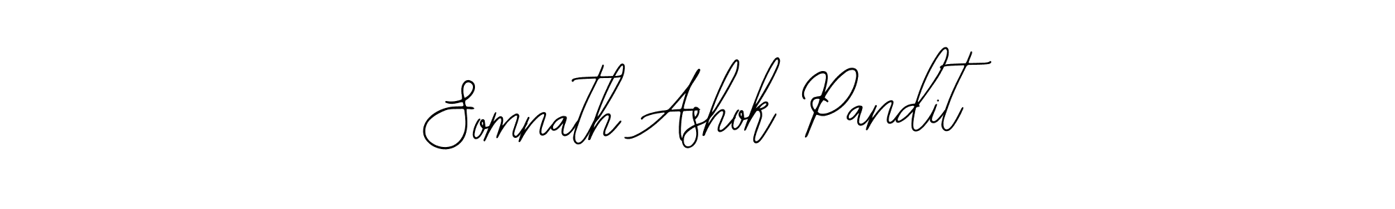 The best way (Bearetta-2O07w) to make a short signature is to pick only two or three words in your name. The name Somnath Ashok Pandit include a total of six letters. For converting this name. Somnath Ashok Pandit signature style 12 images and pictures png