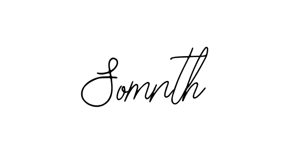 How to make Somnth name signature. Use Bearetta-2O07w style for creating short signs online. This is the latest handwritten sign. Somnth signature style 12 images and pictures png