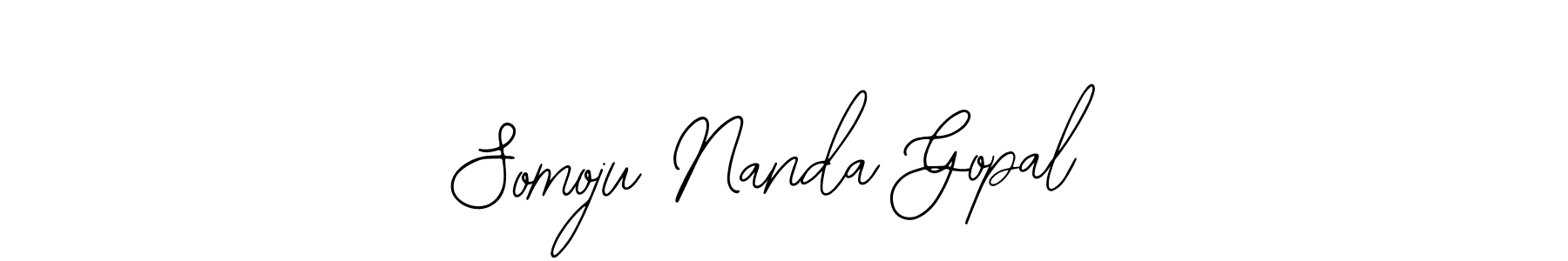 Use a signature maker to create a handwritten signature online. With this signature software, you can design (Bearetta-2O07w) your own signature for name Somoju Nanda Gopal. Somoju Nanda Gopal signature style 12 images and pictures png
