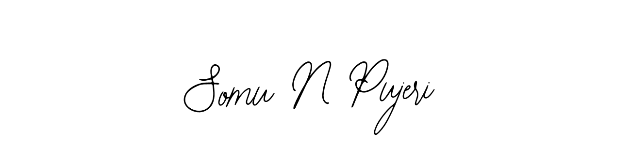 Make a beautiful signature design for name Somu N Pujeri. With this signature (Bearetta-2O07w) style, you can create a handwritten signature for free. Somu N Pujeri signature style 12 images and pictures png