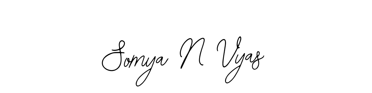Bearetta-2O07w is a professional signature style that is perfect for those who want to add a touch of class to their signature. It is also a great choice for those who want to make their signature more unique. Get Somya N Vyas name to fancy signature for free. Somya N Vyas signature style 12 images and pictures png