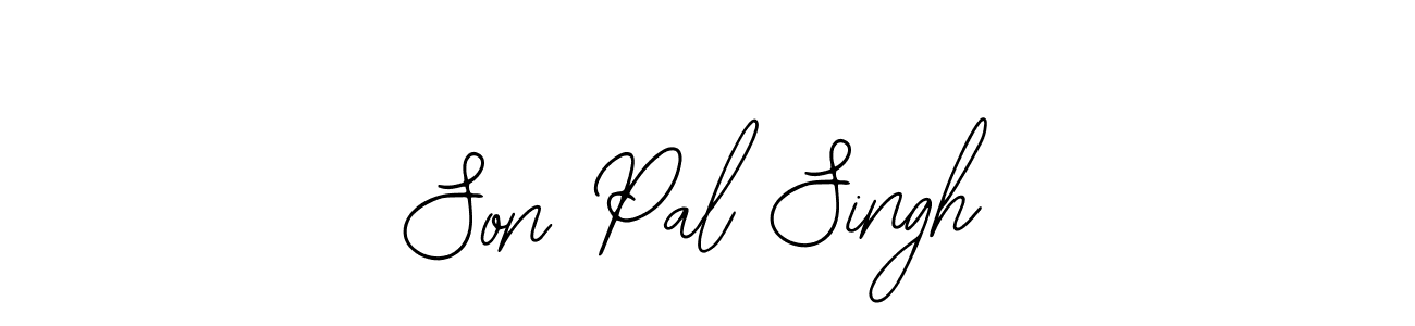 How to make Son Pal Singh name signature. Use Bearetta-2O07w style for creating short signs online. This is the latest handwritten sign. Son Pal Singh signature style 12 images and pictures png