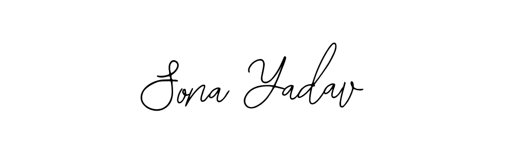 Sona Yadav stylish signature style. Best Handwritten Sign (Bearetta-2O07w) for my name. Handwritten Signature Collection Ideas for my name Sona Yadav. Sona Yadav signature style 12 images and pictures png