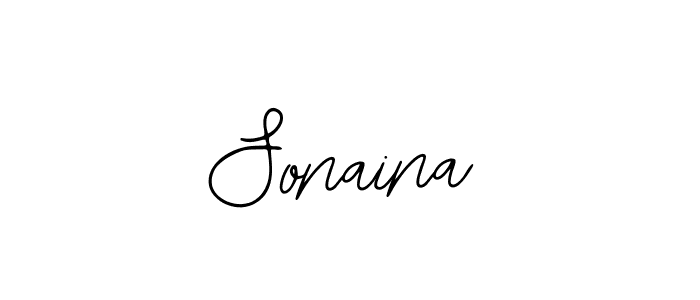 You should practise on your own different ways (Bearetta-2O07w) to write your name (Sonaina) in signature. don't let someone else do it for you. Sonaina signature style 12 images and pictures png