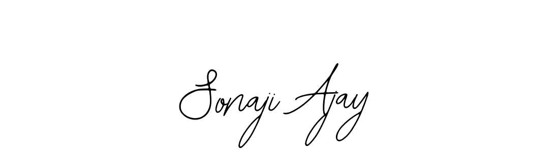You should practise on your own different ways (Bearetta-2O07w) to write your name (Sonaji Ajay) in signature. don't let someone else do it for you. Sonaji Ajay signature style 12 images and pictures png