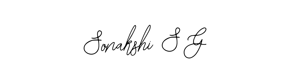 You should practise on your own different ways (Bearetta-2O07w) to write your name (Sonakshi S G) in signature. don't let someone else do it for you. Sonakshi S G signature style 12 images and pictures png