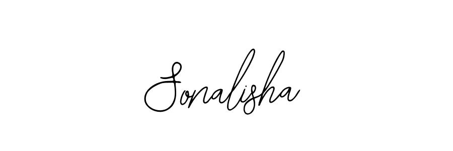 How to make Sonalisha name signature. Use Bearetta-2O07w style for creating short signs online. This is the latest handwritten sign. Sonalisha signature style 12 images and pictures png