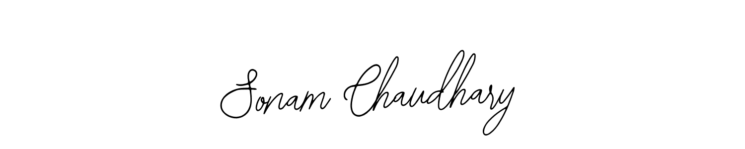How to make Sonam Chaudhary name signature. Use Bearetta-2O07w style for creating short signs online. This is the latest handwritten sign. Sonam Chaudhary signature style 12 images and pictures png