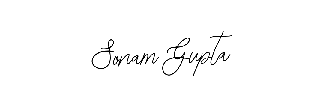 You should practise on your own different ways (Bearetta-2O07w) to write your name (Sonam Gupta) in signature. don't let someone else do it for you. Sonam Gupta signature style 12 images and pictures png