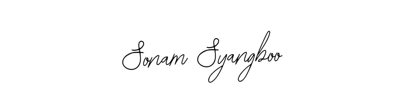 Create a beautiful signature design for name Sonam Syangboo. With this signature (Bearetta-2O07w) fonts, you can make a handwritten signature for free. Sonam Syangboo signature style 12 images and pictures png