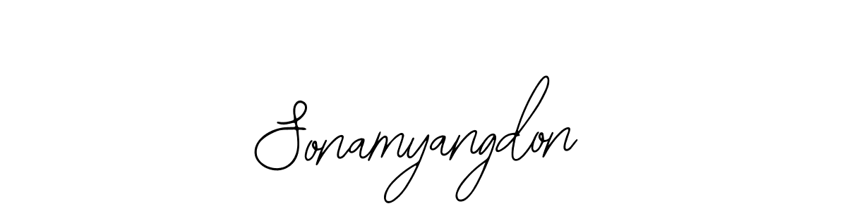 How to make Sonamyangdon name signature. Use Bearetta-2O07w style for creating short signs online. This is the latest handwritten sign. Sonamyangdon signature style 12 images and pictures png