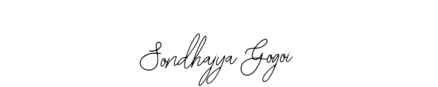 Use a signature maker to create a handwritten signature online. With this signature software, you can design (Bearetta-2O07w) your own signature for name Sondhajya Gogoi. Sondhajya Gogoi signature style 12 images and pictures png