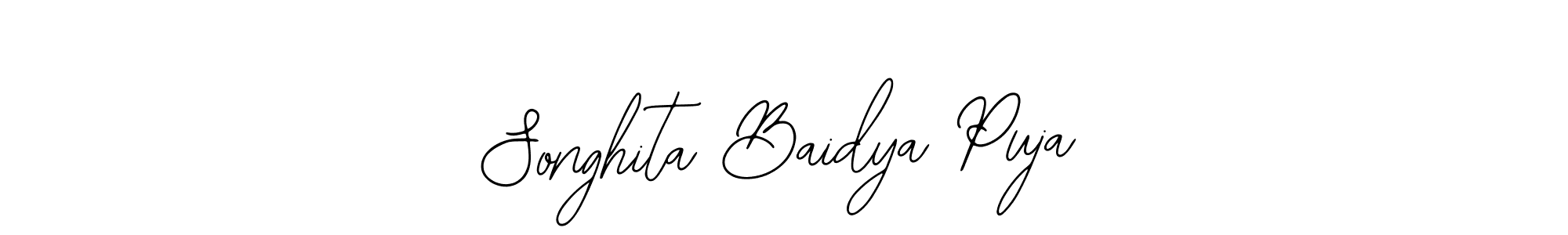 Make a beautiful signature design for name Songhita Baidya Puja. With this signature (Bearetta-2O07w) style, you can create a handwritten signature for free. Songhita Baidya Puja signature style 12 images and pictures png