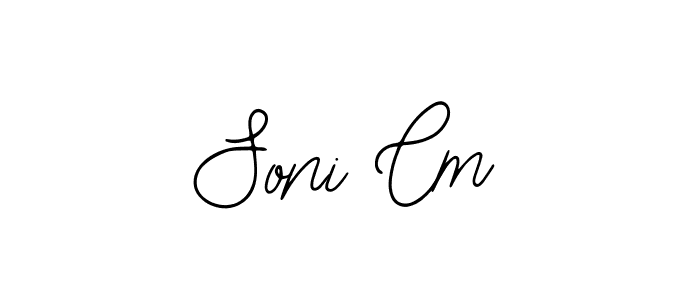 Soni Cm stylish signature style. Best Handwritten Sign (Bearetta-2O07w) for my name. Handwritten Signature Collection Ideas for my name Soni Cm. Soni Cm signature style 12 images and pictures png