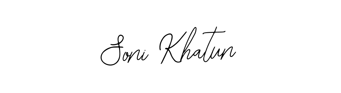 How to make Soni Khatun name signature. Use Bearetta-2O07w style for creating short signs online. This is the latest handwritten sign. Soni Khatun signature style 12 images and pictures png