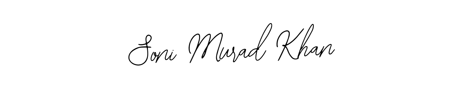 The best way (Bearetta-2O07w) to make a short signature is to pick only two or three words in your name. The name Soni Murad Khan include a total of six letters. For converting this name. Soni Murad Khan signature style 12 images and pictures png