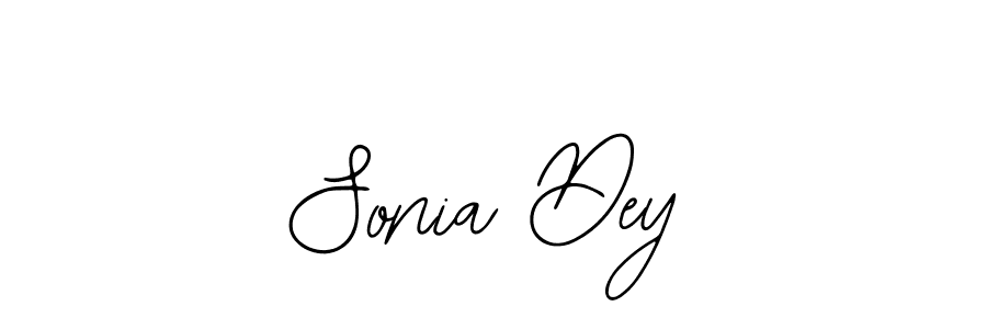 You should practise on your own different ways (Bearetta-2O07w) to write your name (Sonia Dey) in signature. don't let someone else do it for you. Sonia Dey signature style 12 images and pictures png