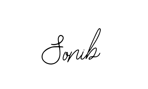 How to make Sonib name signature. Use Bearetta-2O07w style for creating short signs online. This is the latest handwritten sign. Sonib signature style 12 images and pictures png