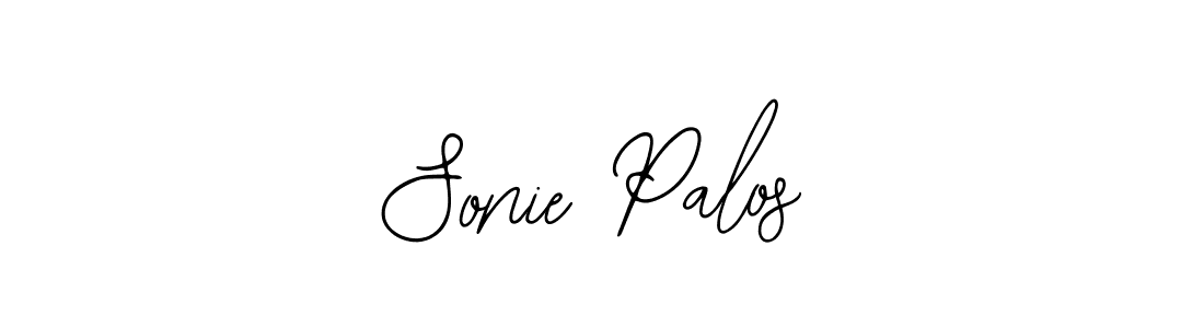 You should practise on your own different ways (Bearetta-2O07w) to write your name (Sonie Palos) in signature. don't let someone else do it for you. Sonie Palos signature style 12 images and pictures png