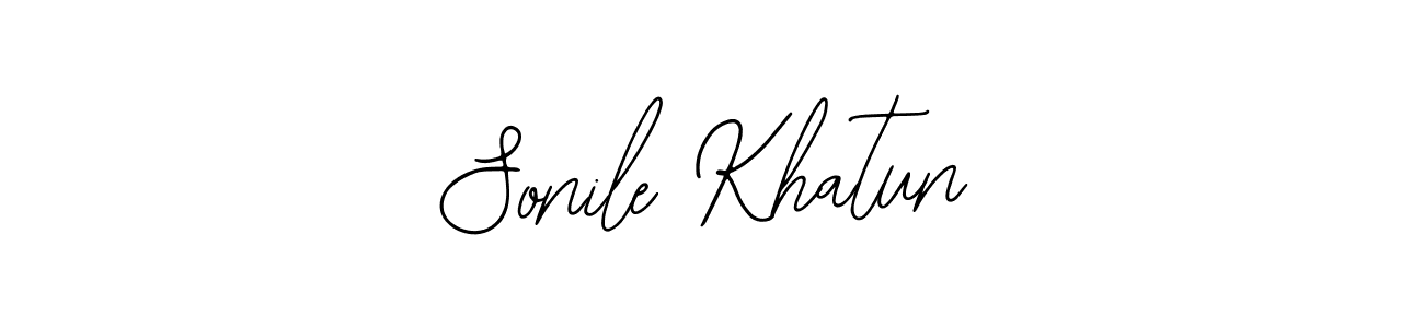 Similarly Bearetta-2O07w is the best handwritten signature design. Signature creator online .You can use it as an online autograph creator for name Sonile Khatun. Sonile Khatun signature style 12 images and pictures png