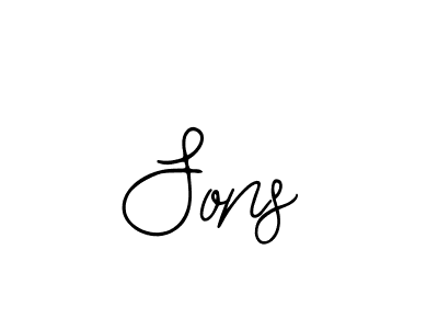 Make a beautiful signature design for name Sons. With this signature (Bearetta-2O07w) style, you can create a handwritten signature for free. Sons signature style 12 images and pictures png