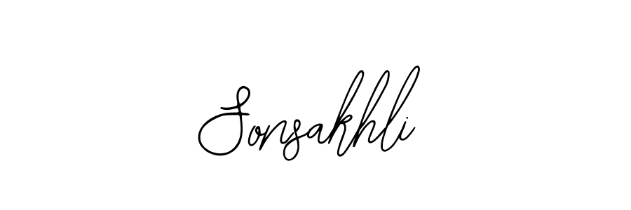 Use a signature maker to create a handwritten signature online. With this signature software, you can design (Bearetta-2O07w) your own signature for name Sonsakhli. Sonsakhli signature style 12 images and pictures png